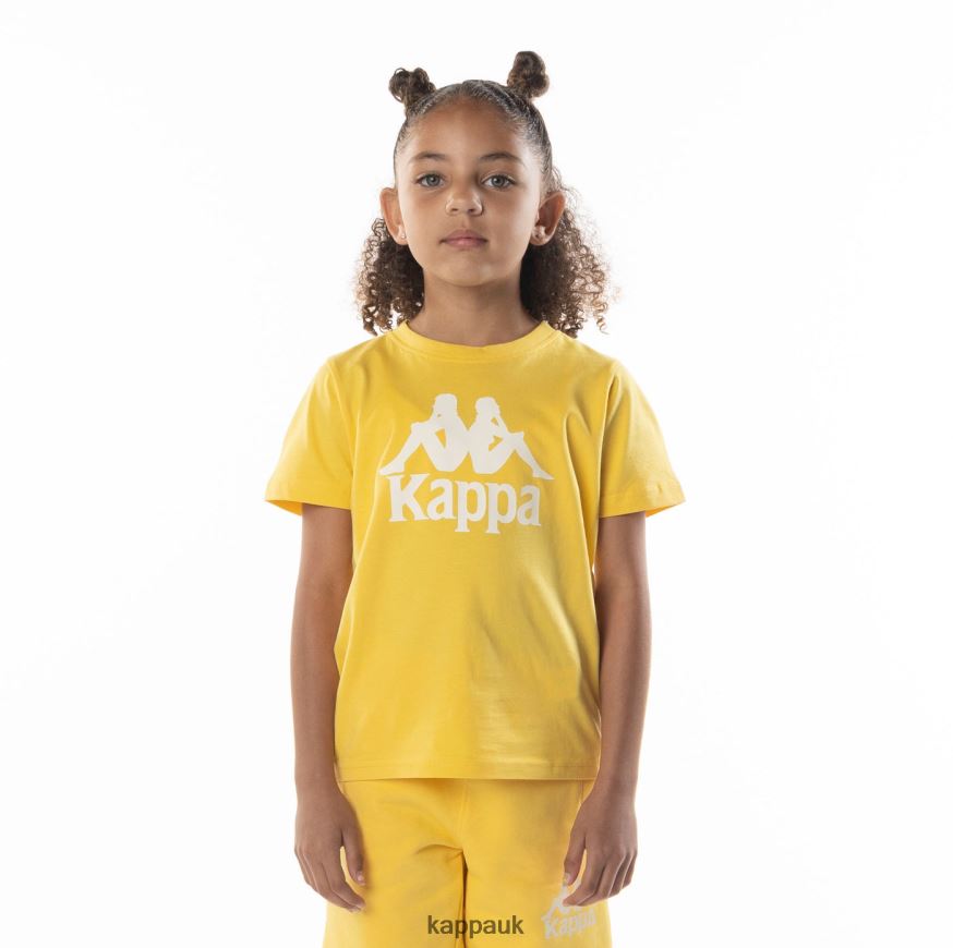 Kappa Kids Authentic Esstesi T-Shirt Yellow Sand 408H4N691 - Kappa UK