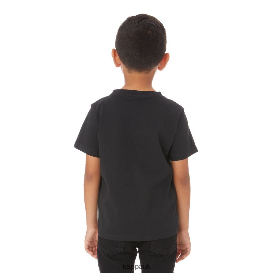 Kappa Kids Authentic Franeker T-Shirt Black 408H4N773 - Kappa Trainers UK