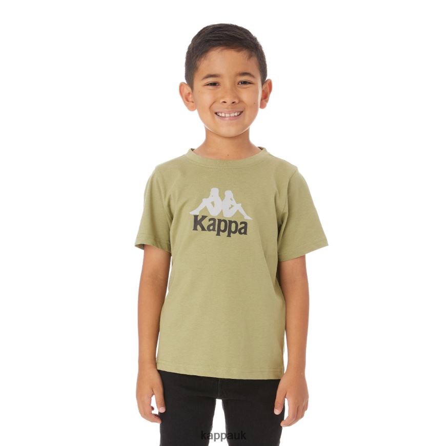 Kappa Kids Authentic Molongio T-Shirt Green Salvia 408H4N774 - Kappa Tracksuit UK