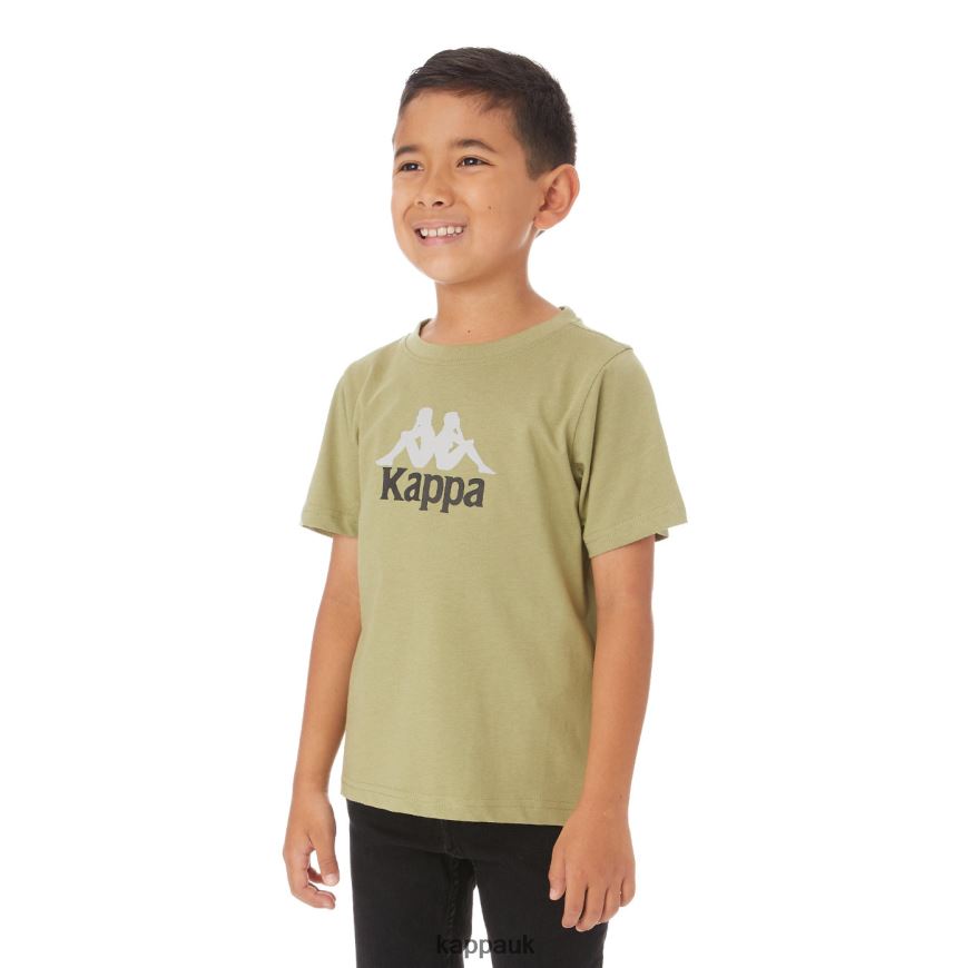 Kappa Kids Authentic Molongio T-Shirt Green Salvia 408H4N774 - Kappa Tracksuit UK