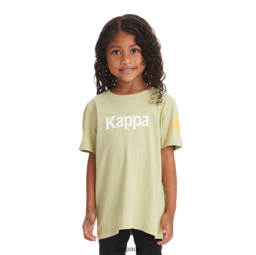 Kappa Kids Authentic Paroo T-Shirt Green Sage 408H4N740 - Kappa Trainers UK