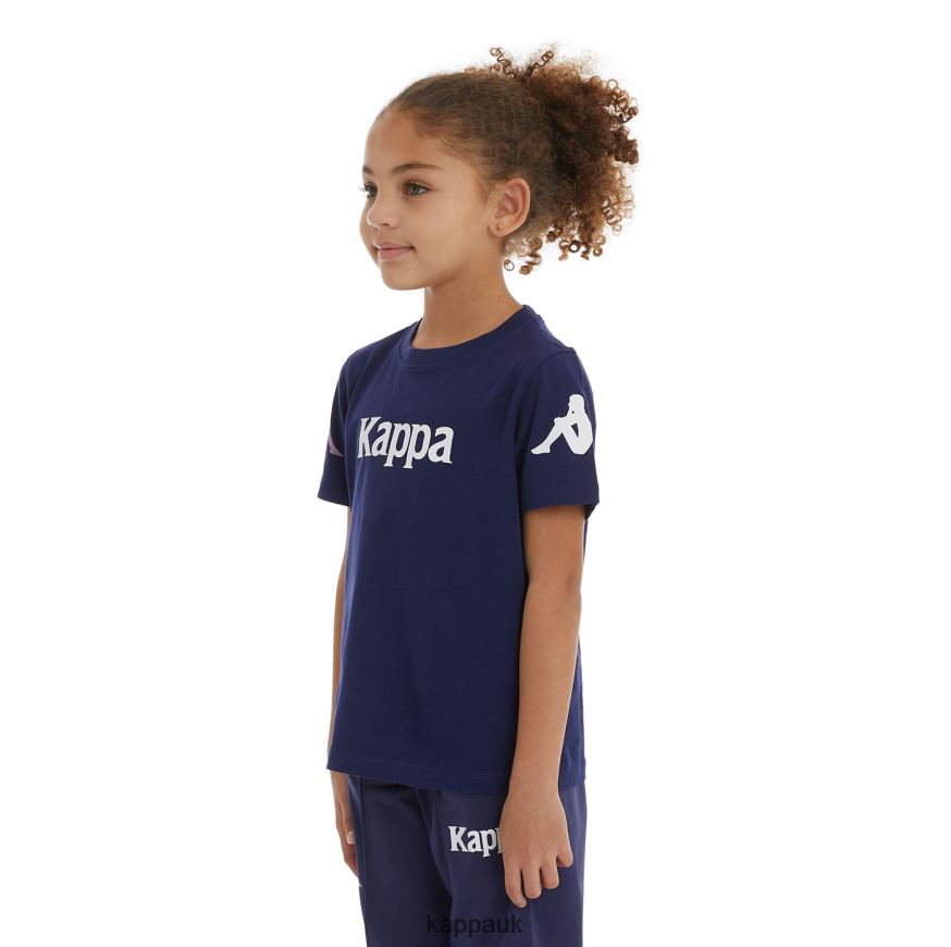 Kappa Kids Authentic Paroo T-Shirt Navy 408H4N725 - Kappa Trainers UK