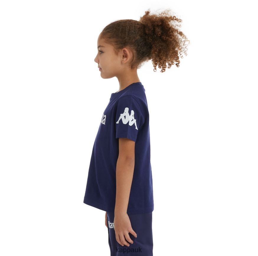Kappa Kids Authentic Paroo T-Shirt Navy 408H4N725 - Kappa Trainers UK