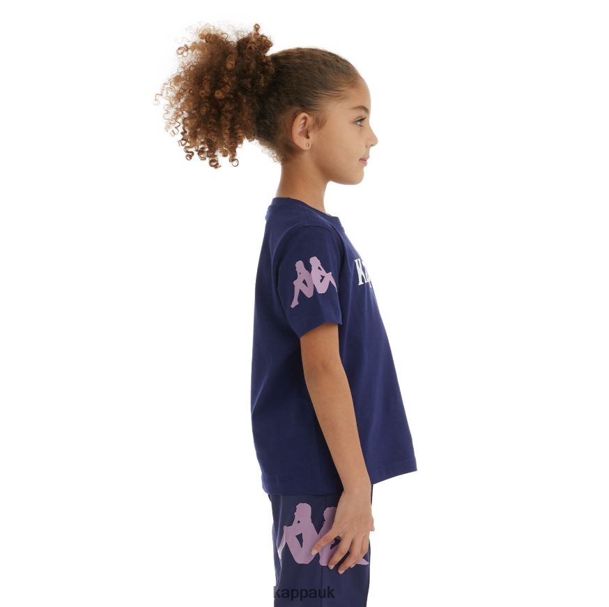 Kappa Kids Authentic Paroo T-Shirt Navy 408H4N725 - Kappa Trainers UK