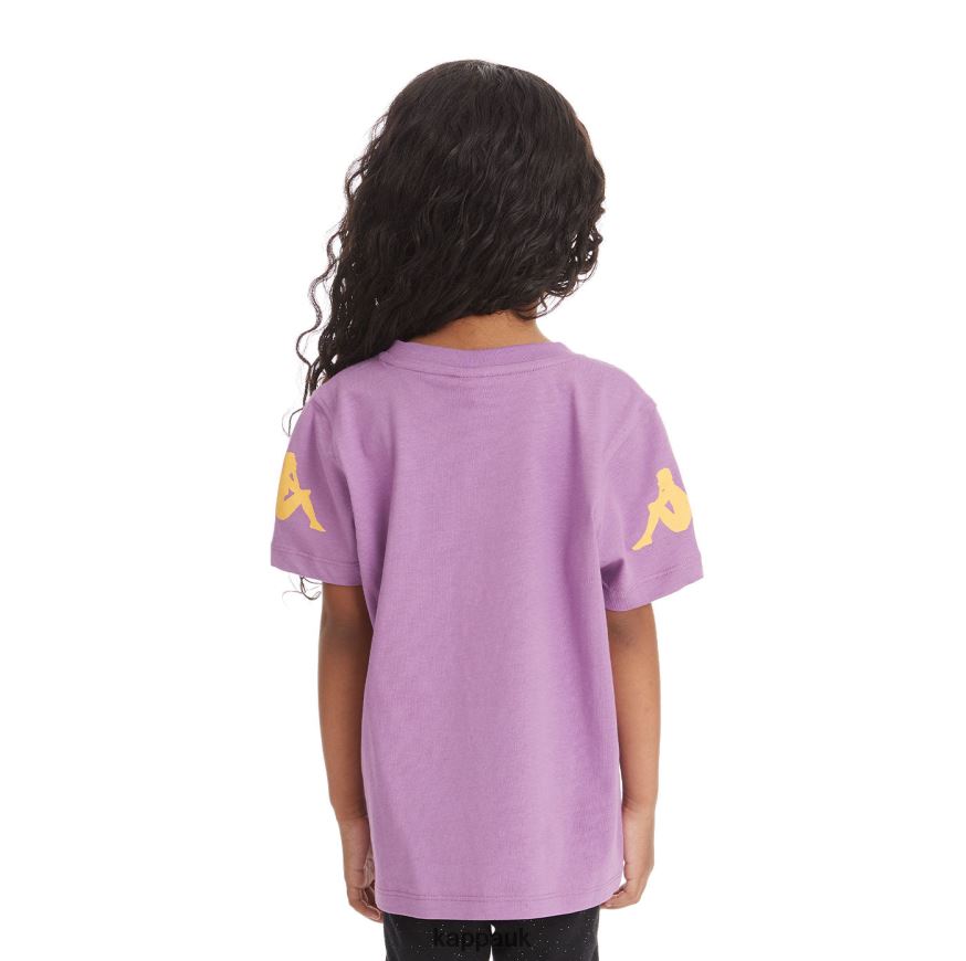 Kappa Kids Authentic Paroo T-Shirt Violet Lavender 408H4N741 - Kappa Tracksuit UK