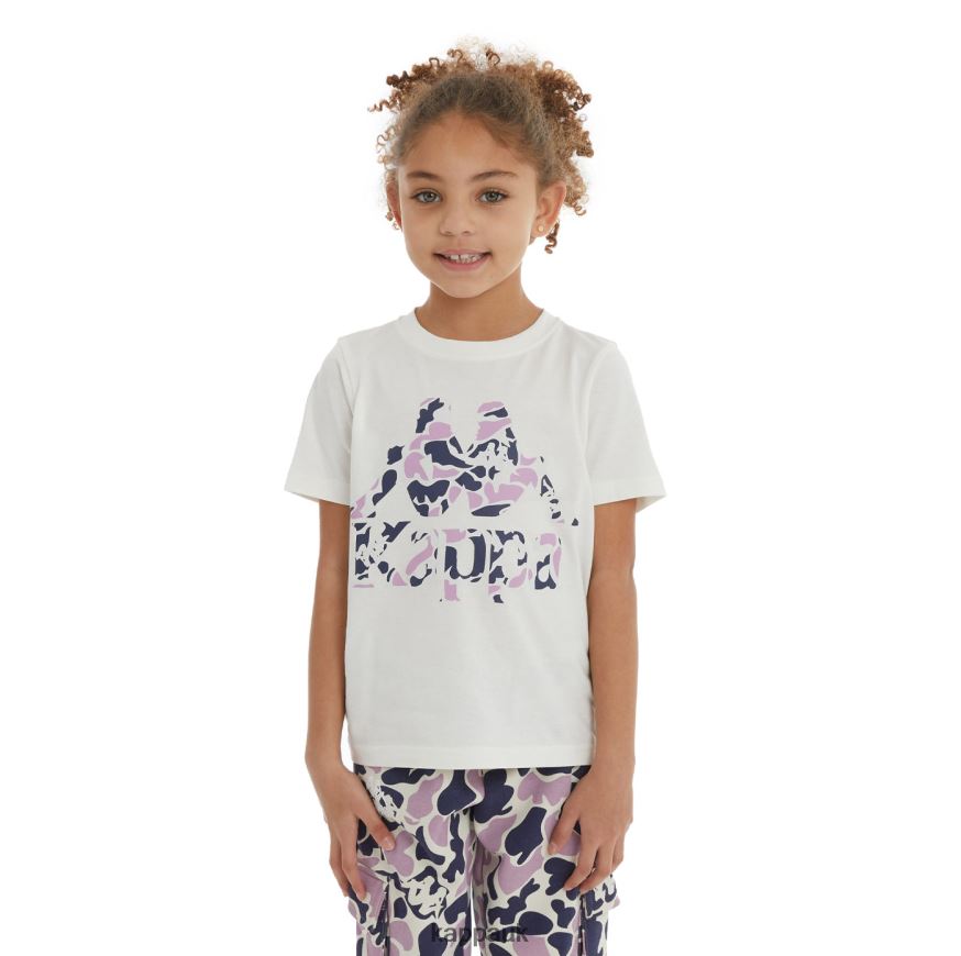 Kappa Kids Authentic Phullo T-Shirt Navy Violet 408H4N717 - Kappa Tracksuit UK