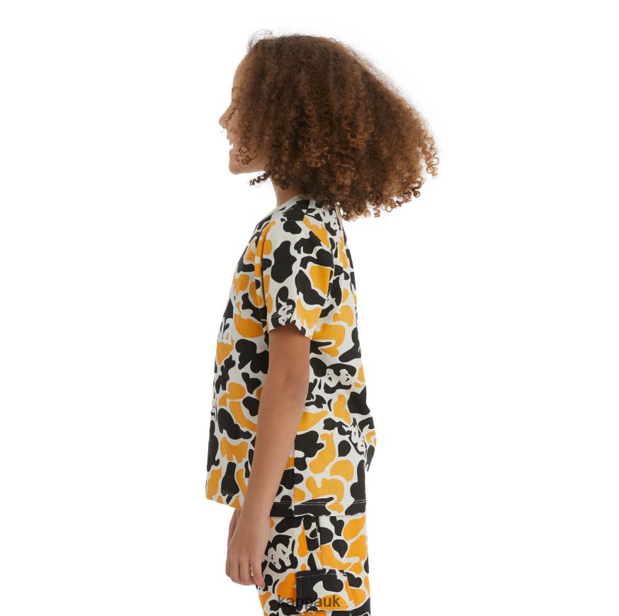 Kappa Kids Authentic Pyllo T-Shirt Black Smoke Light Orange 408H4N724 - Kappa UK