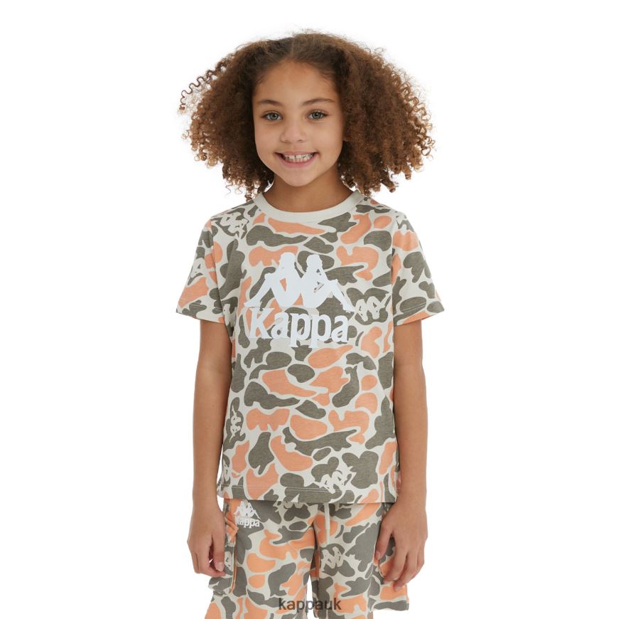 Kappa Kids Authentic Pyllo T-Shirt Peach 408H4N722 - Kappa Trainers UK