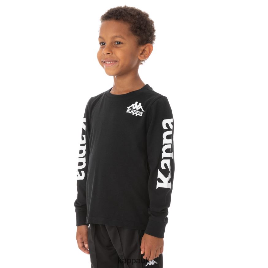 Kappa Kids Authentic Ruiz 2 T-Shirt Black Smoke 408H4N760 - Kappa UK