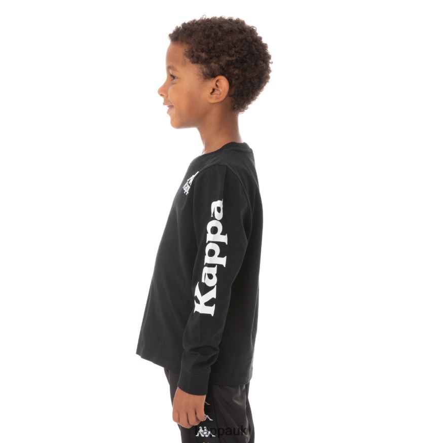 Kappa Kids Authentic Ruiz 2 T-Shirt Black Smoke 408H4N760 - Kappa UK