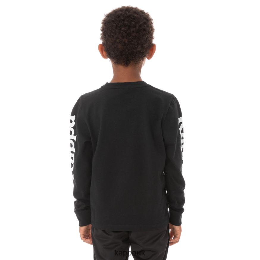 Kappa Kids Authentic Ruiz 2 T-Shirt Black Smoke 408H4N760 - Kappa UK