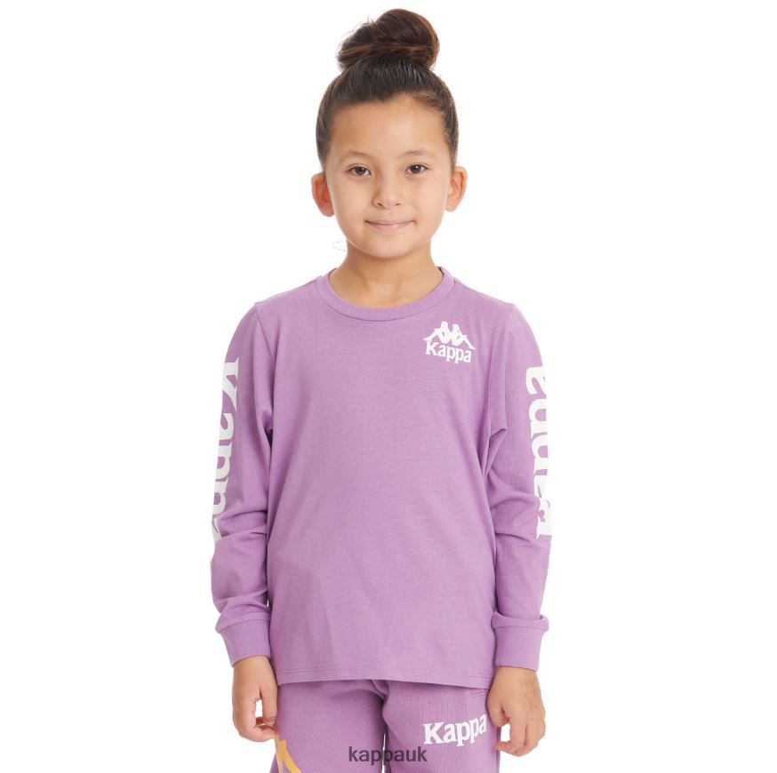 Kappa Kids Authentic Ruiz 2 T-Shirt Violet Lavender 408H4N743 - Kappa Trainers UK