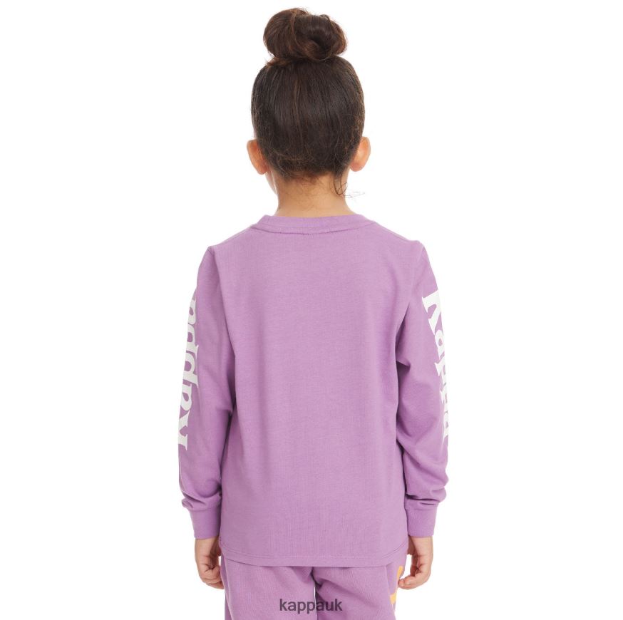 Kappa Kids Authentic Ruiz 2 T-Shirt Violet Lavender 408H4N743 - Kappa Trainers UK