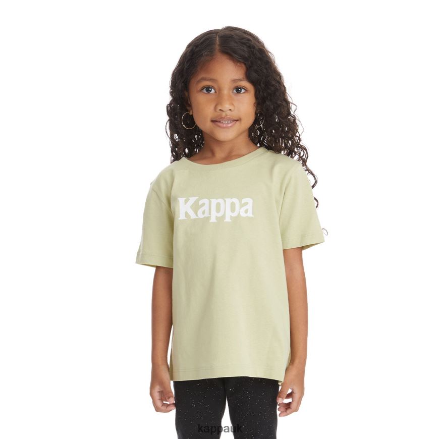 Kappa Kids Authentic Runis T-Shirt Green Sage 408H4N742 - Kappa UK