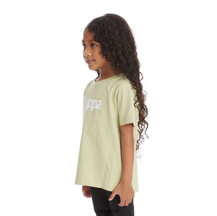 Kappa Kids Authentic Runis T-Shirt Green Sage 408H4N742 - Kappa UK