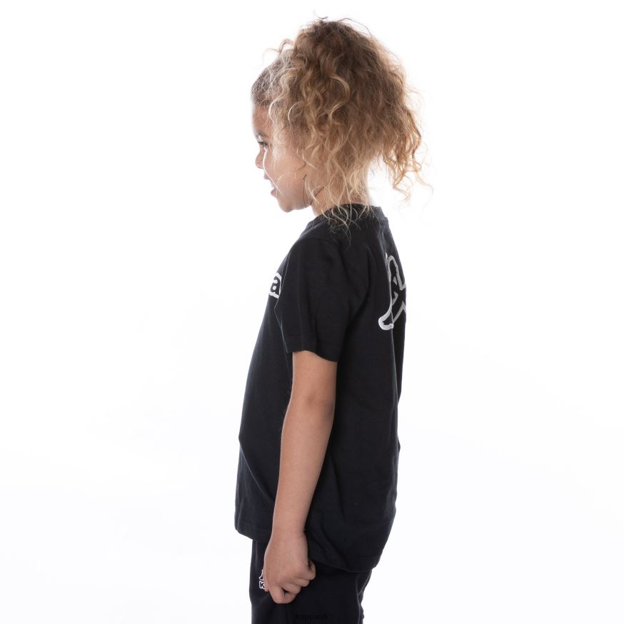 Kappa Kids Logo Cabal T-Shirt Black Smoke 408H4N655 - Kappa UK