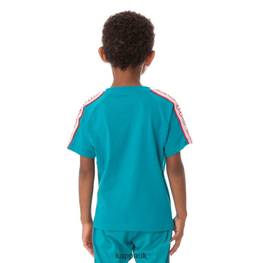 Kappa Kids Logo Tape Avirec 2 T-Shirt Peacock 408H4N769 - Kappa UK