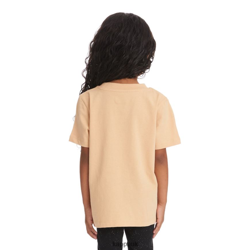 Kappa Kids Logo Tape Bant T-Shirt Beige 408H4N736 - Kappa UK