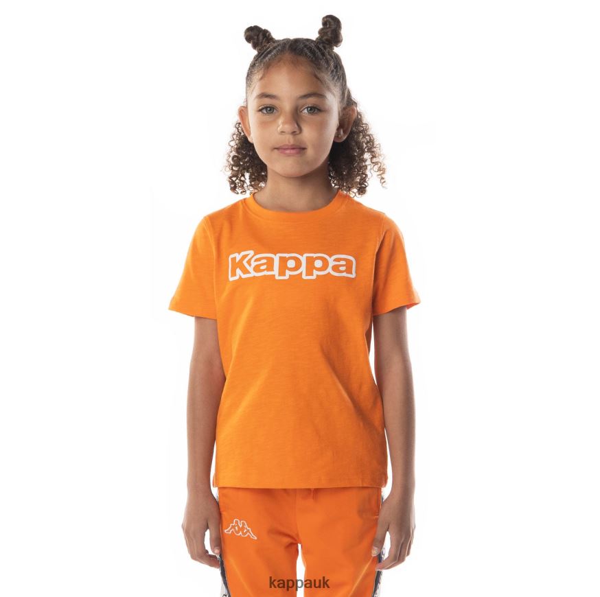Kappa Logo Cabal T-Shirt Orange 408H4N705 - Kappa Tracksuit UK