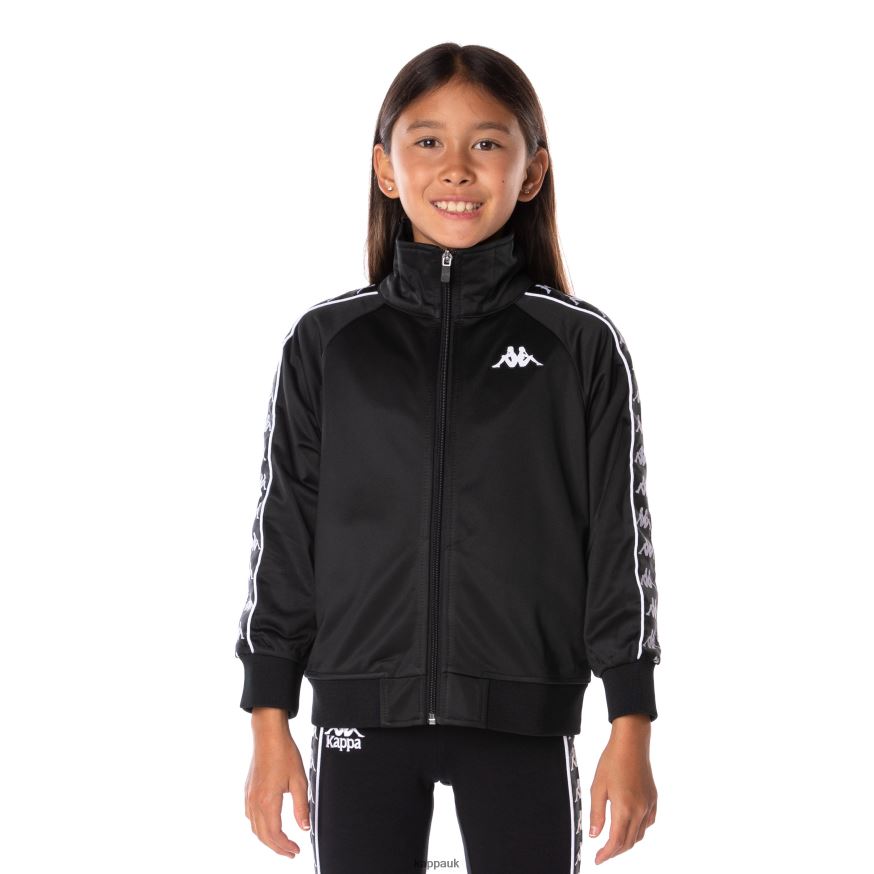 Kappa Kids 222 Banda Anniston Track Jacket BLACK BLACK 408H4N452 - Kappa Trainers UK
