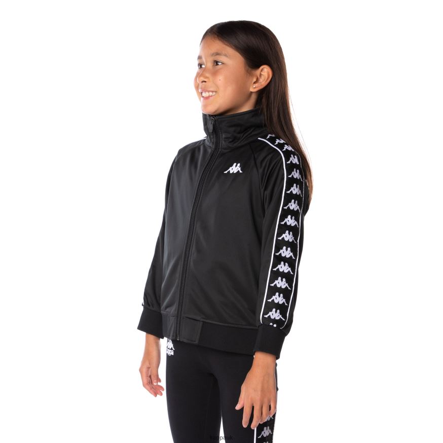 Kappa Kids 222 Banda Anniston Track Jacket BLACK BLACK 408H4N452 - Kappa Trainers UK