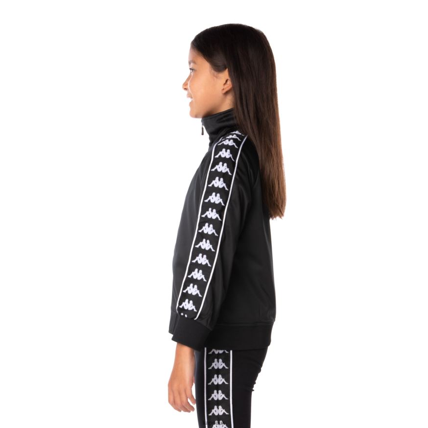 Kappa Kids 222 Banda Anniston Track Jacket BLACK BLACK 408H4N452 - Kappa Trainers UK