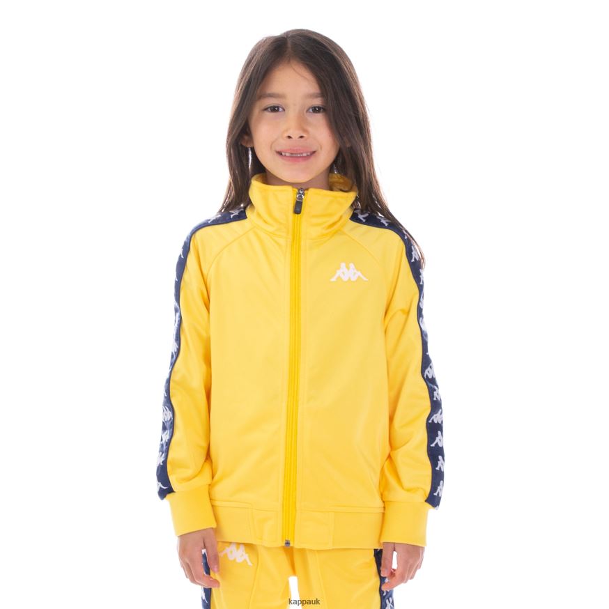 Kappa Kids 222 Banda Anniston Track Jacket Yellow Blue White 408H4N451 - Kappa UK