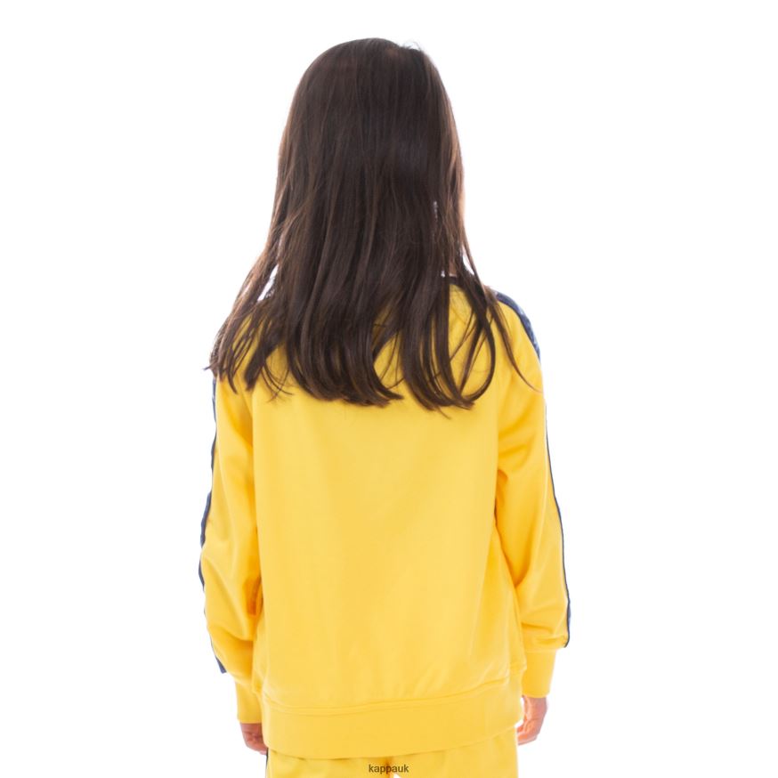 Kappa Kids 222 Banda Anniston Track Jacket Yellow Blue White 408H4N451 - Kappa UK