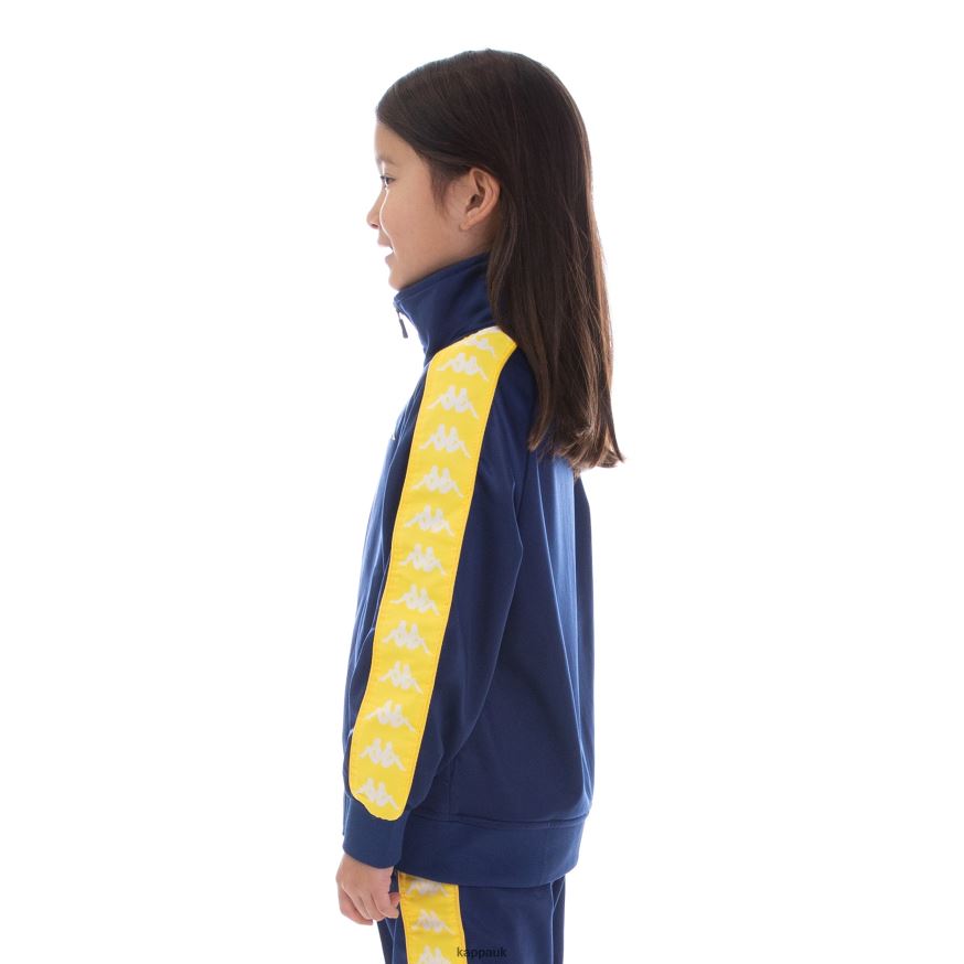 Kappa Kids 222 Banda Anniston Track Jacket Yellow Blue White 408H4N451 - Kappa UK