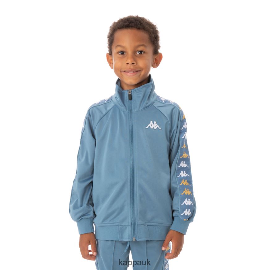 Kappa Kids 222 Banda Annistonin Track Jacket Light Blue 408H4N436 - Kappa UK
