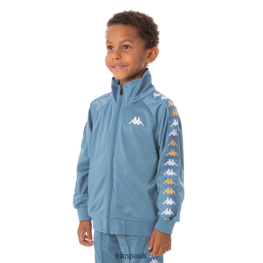 Kappa Kids 222 Banda Annistonin Track Jacket Light Blue 408H4N436 - Kappa UK