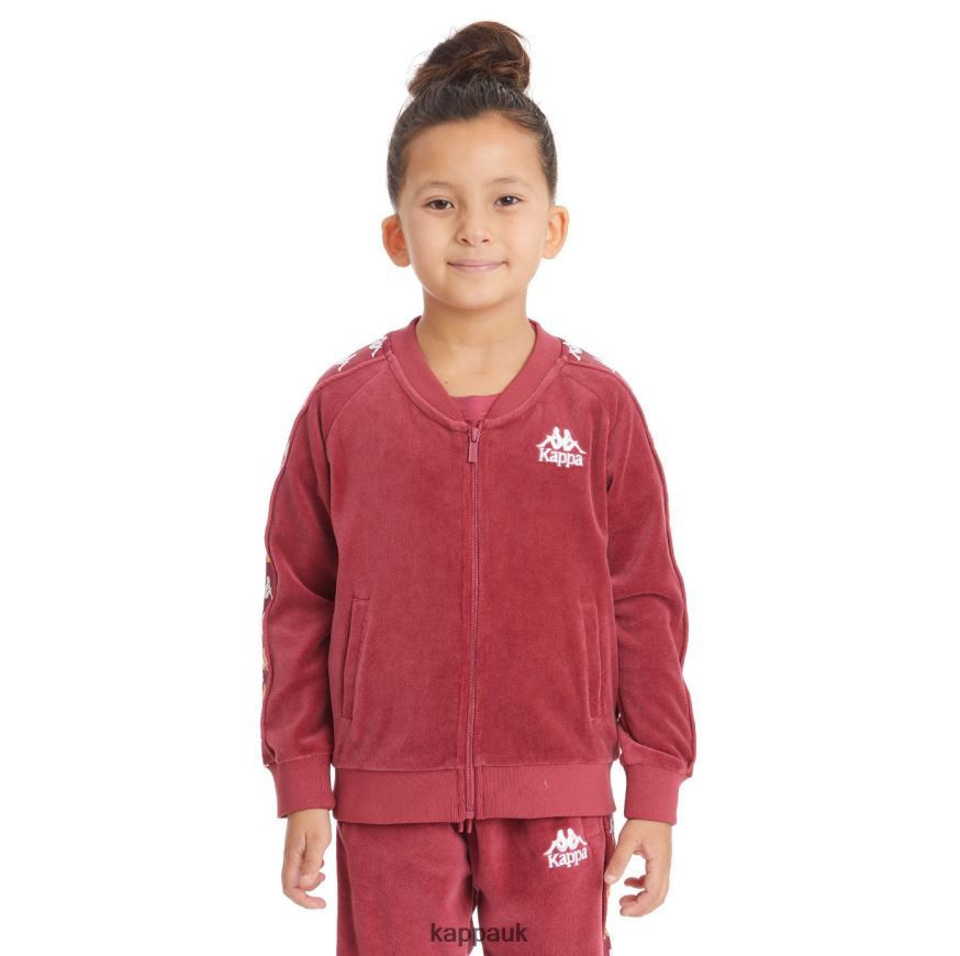 Kappa Kids 222 Banda Benettin Track Jacket Burgundy 408H4N440 - Kappa Trainers UK