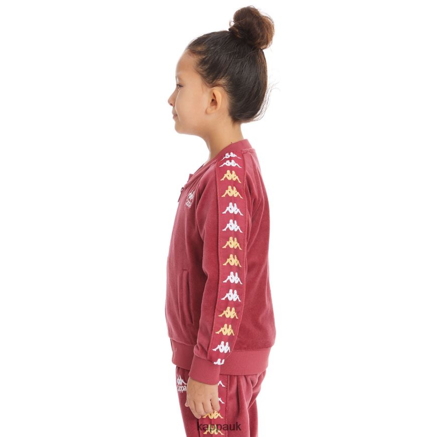 Kappa Kids 222 Banda Benettin Track Jacket Burgundy 408H4N440 - Kappa Trainers UK