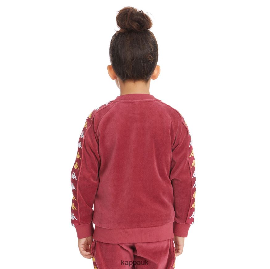 Kappa Kids 222 Banda Benettin Track Jacket Burgundy 408H4N440 - Kappa Trainers UK