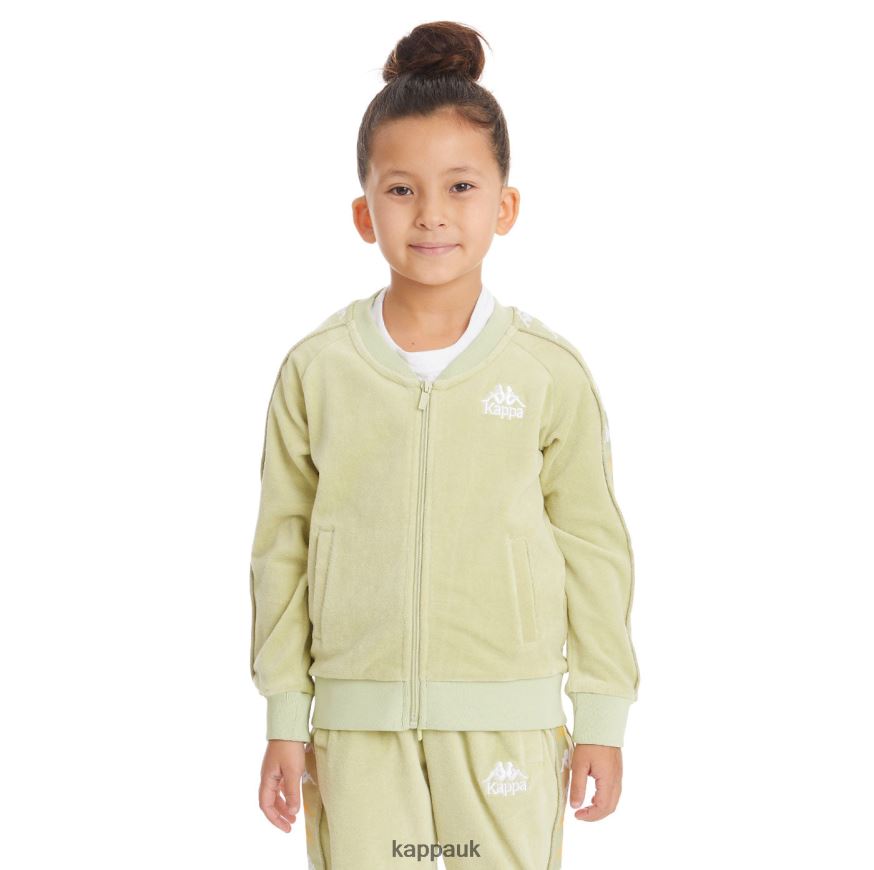 Kappa Kids 222 Banda Benettin Track Jacket Green Sage 408H4N428 - Kappa Trainers UK