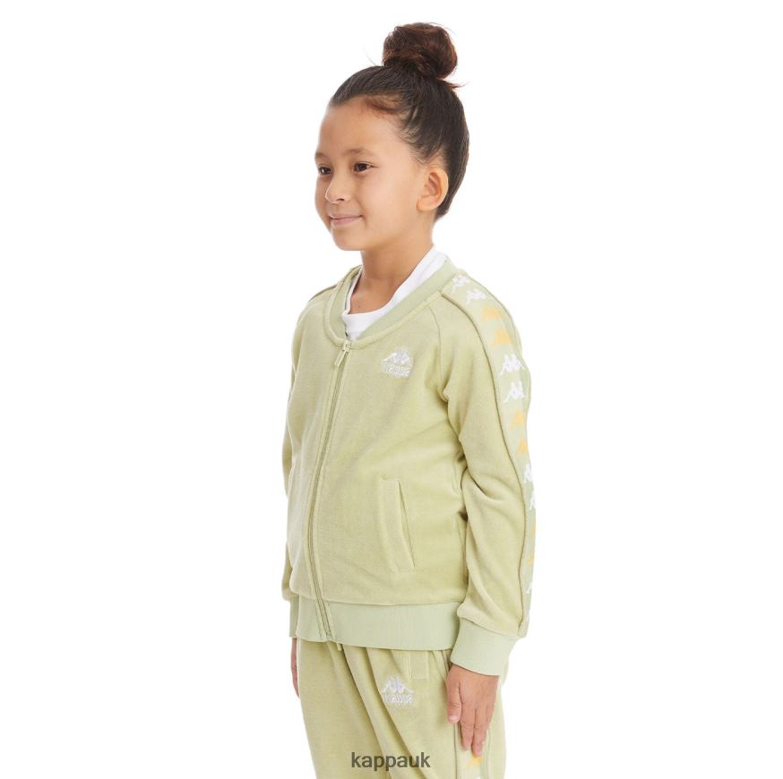Kappa Kids 222 Banda Benettin Track Jacket Green Sage 408H4N428 - Kappa Trainers UK