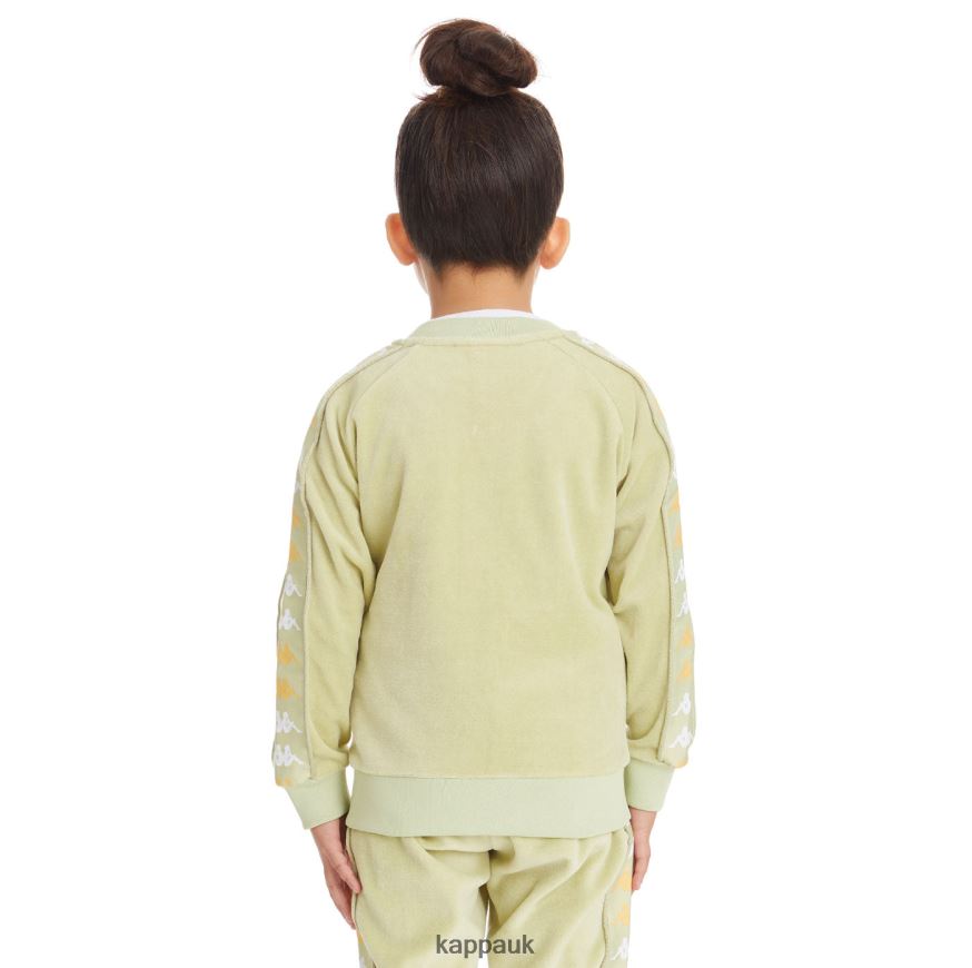Kappa Kids 222 Banda Benettin Track Jacket Green Sage 408H4N428 - Kappa Trainers UK