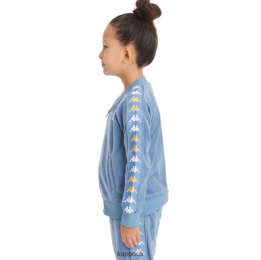 Kappa Kids 222 Banda Benettin Track Jacket Light Blue 408H4N439 - Kappa UK