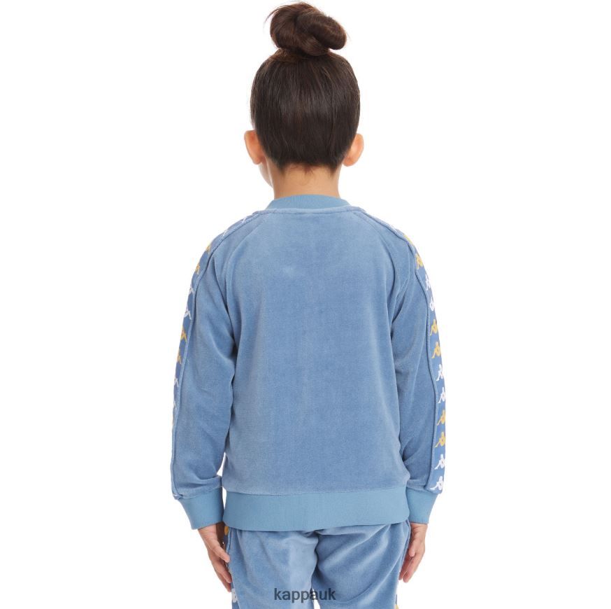 Kappa Kids 222 Banda Benettin Track Jacket Light Blue 408H4N439 - Kappa UK