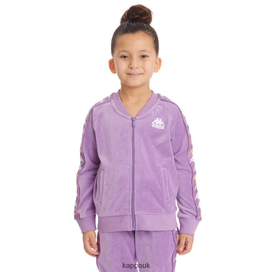 Kappa Kids 222 Banda Benettin Track Jacket Violet Lavender 408H4N429 - Kappa Tracksuit UK
