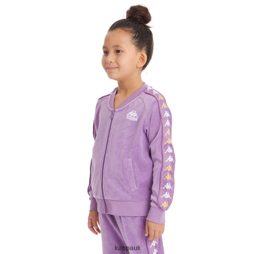 Kappa Kids 222 Banda Benettin Track Jacket Violet Lavender 408H4N429 - Kappa Tracksuit UK