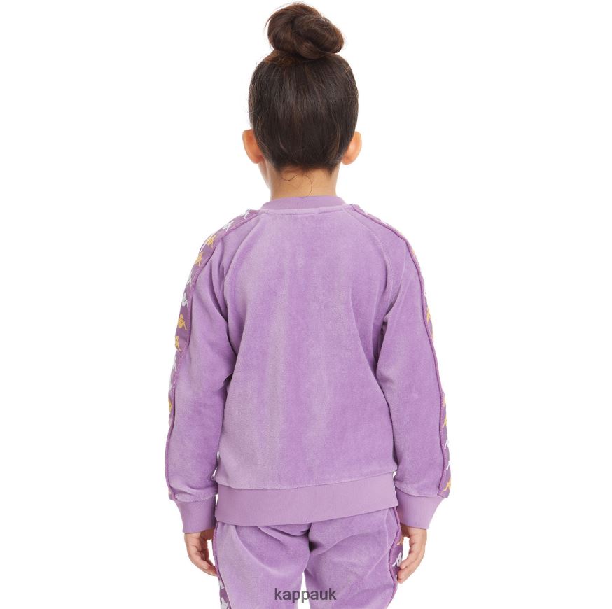 Kappa Kids 222 Banda Benettin Track Jacket Violet Lavender 408H4N429 - Kappa Tracksuit UK