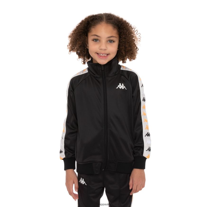 Kappa Kids 222 Banda Dullo 2 Track Jacket Black Smoke 408H4N424 - Kappa UK