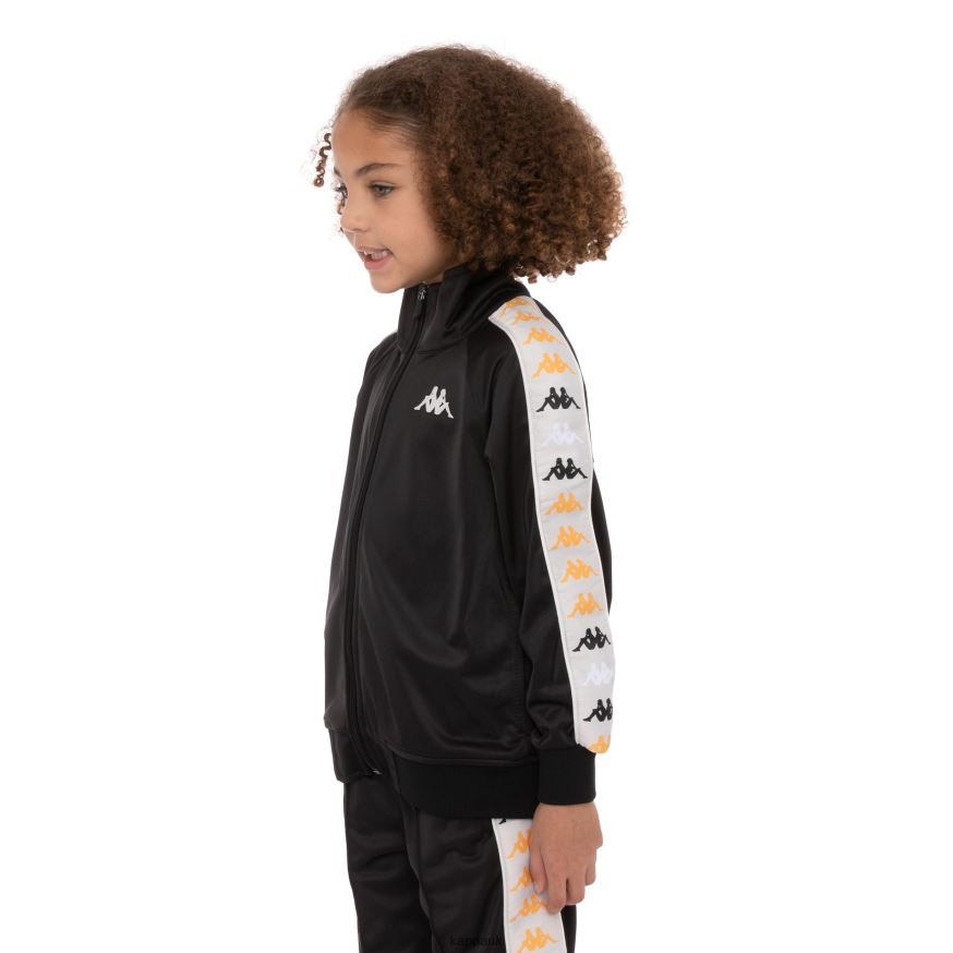 Kappa Kids 222 Banda Dullo 2 Track Jacket Black Smoke 408H4N424 - Kappa UK
