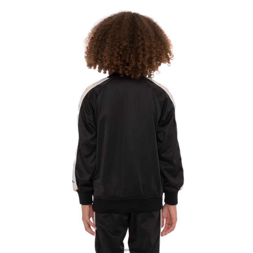 Kappa Kids 222 Banda Dullo 2 Track Jacket Black Smoke 408H4N424 - Kappa UK