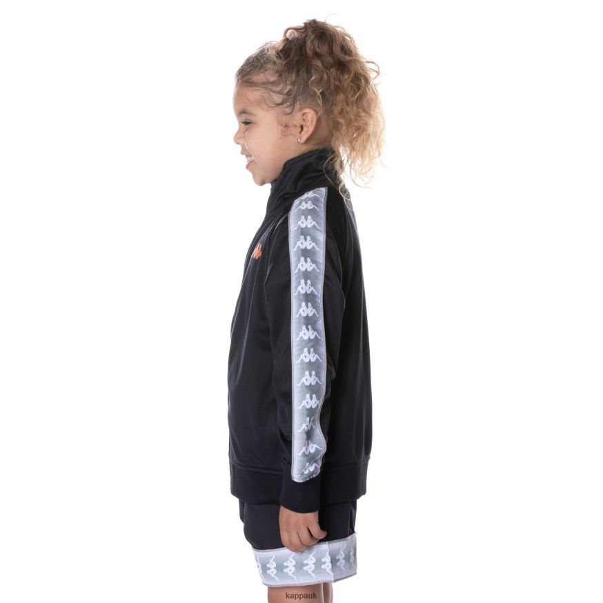 Kappa Kids 222 Banda Ganniston Track Jacket Jet Black 408H4N398 - Kappa Trainers UK