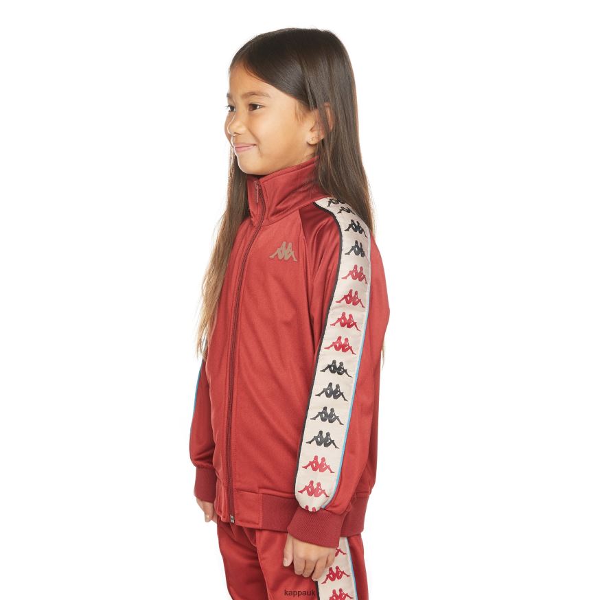 Kappa Kids 222 Banda Mercury Track Jacket Maroon Turqoise 408H4N400 - Kappa UK