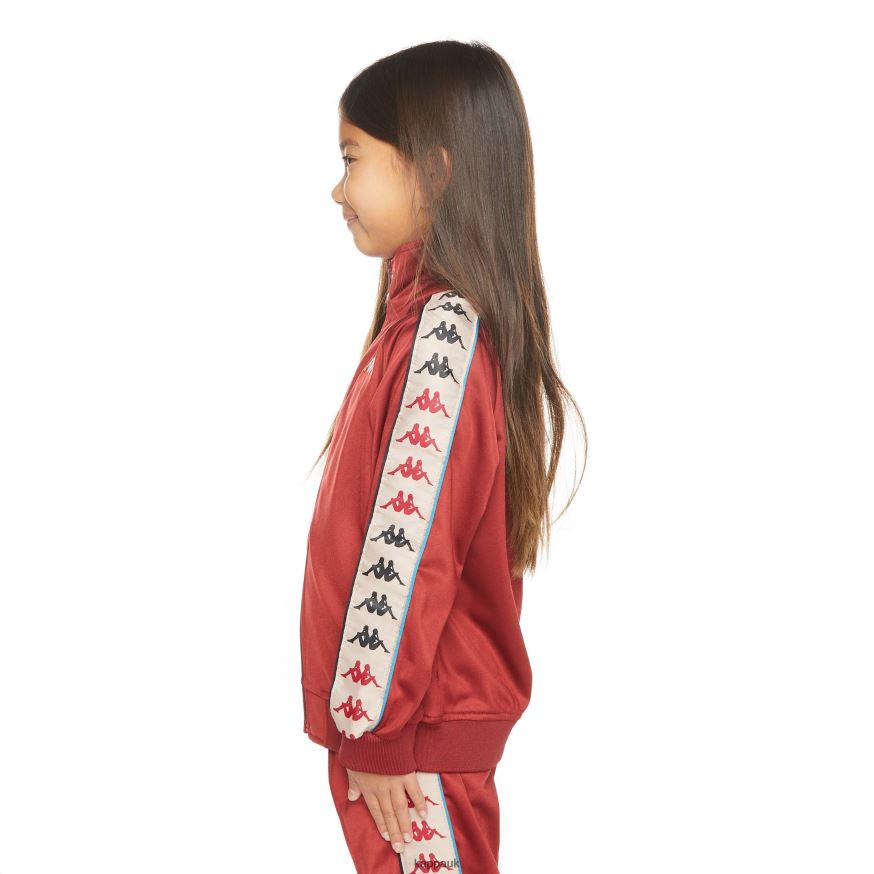 Kappa Kids 222 Banda Mercury Track Jacket Maroon Turqoise 408H4N400 - Kappa UK