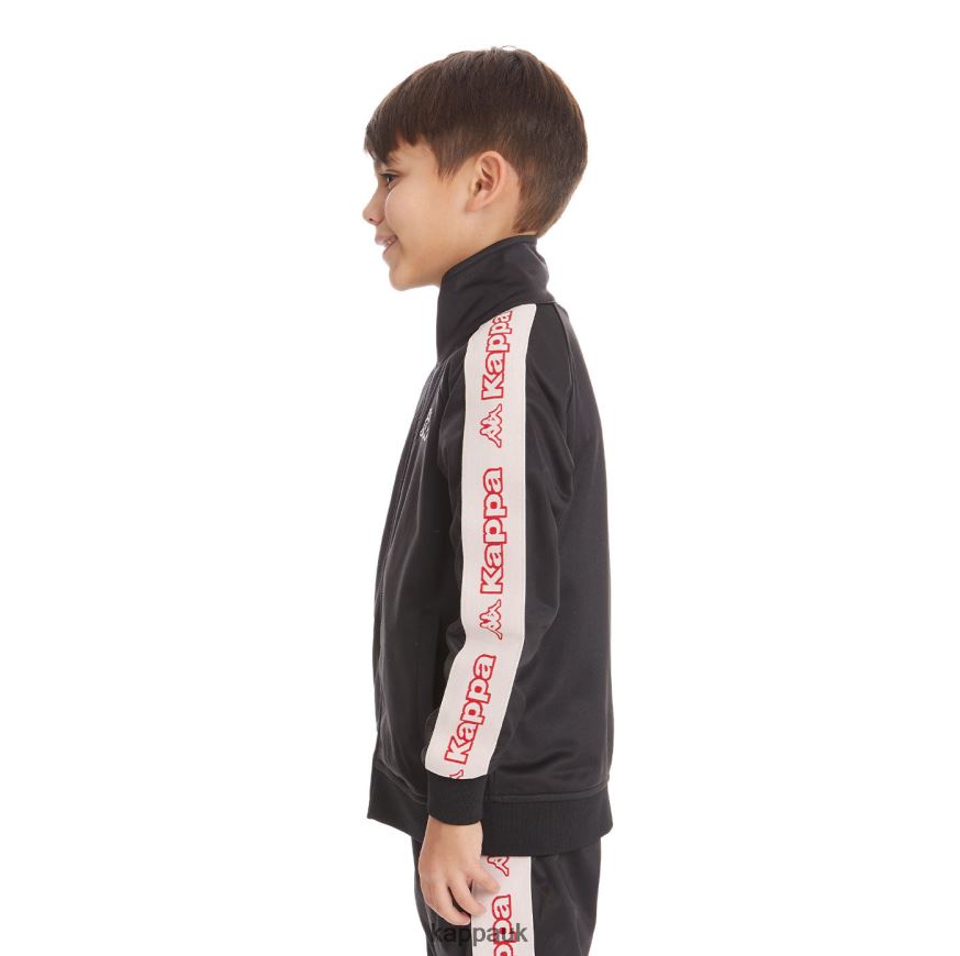 Kappa Kids Logo Tape Artem 2 Track Jacket Black Smoke 408H4N427 - Kappa UK