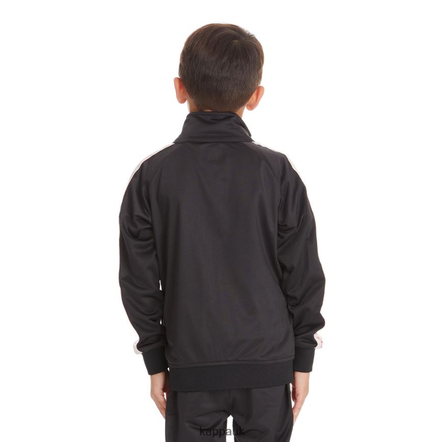 Kappa Kids Logo Tape Artem 2 Track Jacket Black Smoke 408H4N427 - Kappa UK